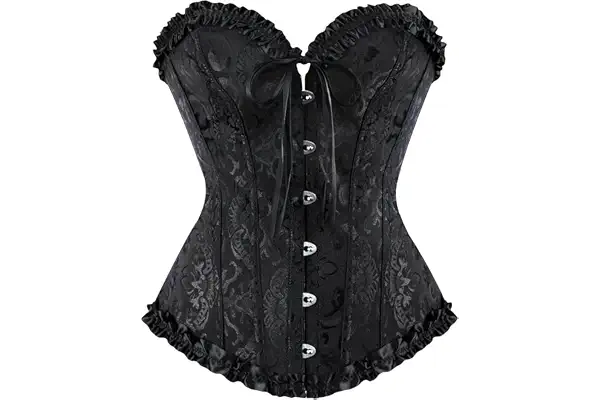 riou Corset de Mujer Top, Corsé Atractivo Adelgazar, Corset Reductor Cinturón Abdomen Faja, Bustier Moldeador de Cintura Mujer para Halloween Carnaval Fiesta