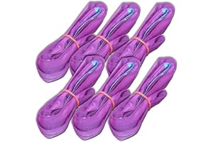 TIMTINA Lot de 6 sangles rondes professionnelles ENORM1492-2 - 1 m de circonférence - Violet