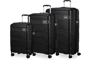 American Tourister Skymax - Set di valigie 3 pezzi, nero (basso nero)