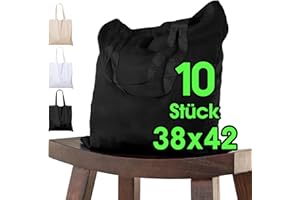 ELES VIDA Bolsa de algodón para pintar 38x42-10 o 25 piezas en colores - sin imprimir certificado OEKO-TEX® - bolsa de tela, bolsa de transporte, bolsa de compras de 140g / m de grosor