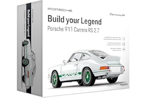 Franzis 67267 - Porsche 911 Carrera RS 2.7 - Build Your Legend - detailgetreuer Modellbausatz inkl. Soundmodul, LED-Beleuchtung, Begleitbuch