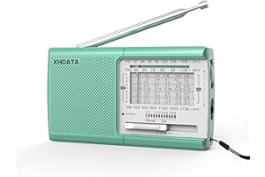 XHDATA D219 Portable Retro Style Radio, FM/AM/SW Battery Operated, Perfect for Home, Camping and Hiking