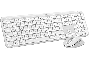 ‎LOGITECH Logitech MK950 Signature Slim kabelloses Tastatur-Maus-Set, schlankes Design, leise tippen, Wechsel zwischen DREI Geräten, Bluetooth, mehrere Betriebssysteme, Windows und Mac, DEU QWERTZ-Layout, Weiß