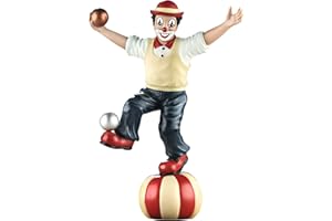 Gilde Payaso el acróbata – Figura Decorativa y Coleccionable Hecha a Mano – Decoración Salón Vitrina – Multicolor Altura 18 cm