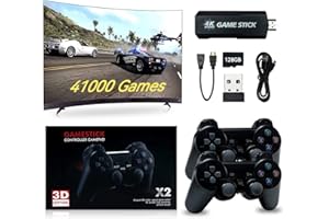 ASTARAMA GD10 Retro TV Console di gioco, Dual 2.4 G ricaricabile Controller Wireless Gaming Stick Retro Console di gioco con 20 + emulatori e 128G Carte 41000 Giochi per 4 K 60fps Uscita HD (128G)