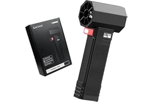 KACNON 600W Super Jet Fan Dry Gebläse - 4 Gang 180000U/min Kabellos Leistungsstarkes Staubgebläse mit 4000mAh-Akku - 1,6 Kg/s Schub 64MM Bürstenloser Motor Turbo Fan Laubgebläse für Haus, Garten, Auto