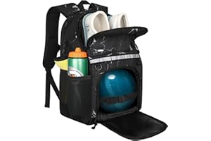 Goloni Bowling-Rucksack, Bowlingtasche mit Schuhfach bis Größe 44, Bowlingtasche mit gepolstertem Ballhalter