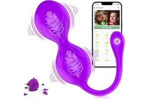 UKINGLE Vibrador Vibradorador Clitoris Pequeño Mujer Juguetes Eróticos Control Remoto APP 9 Modos Huevo Vibracion con Mando a Distancia Vibradores Consoladores Mujer con Vibracion Bolas Chinas Sex Toys(Lilla)