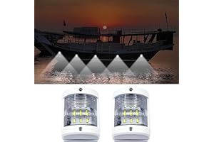 DeeCozy Boat Navigation Light 12V Stern Light Led Sailing Lamp IP66 Waterproof Boat Accessories with 112.5 Beam Angle White Navigation Light for Boat Yacht Marine Boat