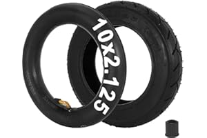RUTU 10x2.125 Reifen- und Schlauchset für selbstausgleichenden Elektroroller, Dreirad, Kinderwagen, Kinderfahrrad, Baby Jogger, Drift Board