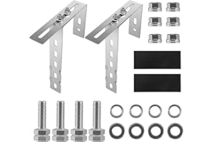 GXPJYCFOB 2 ganci per balconi fotovoltaici, ganci solari ad angolo retto, staffa da balcone regolabile per pannelli solari, non richiede foratura per il montaggio dei pannelli solari (A-1)