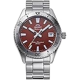 Orient Spor Mako 40 mm - Erkek Saati Otomatik Manuel Kurmalı Su Ge&ccedil;irmez AC0Q, Kırmızı &ccedil;elik, Spor