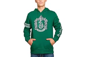 Elbenwald Harry Potter Sudadera con Capucha Hogwarts Escudo y Escudo de la Escuela Estampado Frontal y Manga con Capucha y Bolsa para Hombres