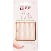KISS Gel Fantasy Kunstnägel – Aloha Nani Nude Matt, 28 Stück, Mit Nagelkleber & Zubehör