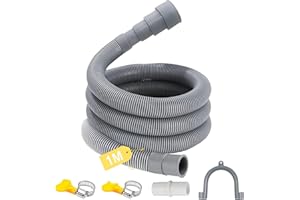 XIEXIESHER Universal Manguera de Drenaje, 1M/1.5M/2M/3M/4M/5M/6M, Manguera de Desagüe, Tubo de Drenaje de Lavavajillas, Manguera de Drenaje de lavavajillas, para Lavavajillas y Secadora(1M)