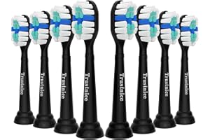 Trustnice Głowice szczoteczki do zębów Philips Sonicare ProtectiveClean 4100 C2 - kompatybilne ze wszystkimi modelami elektrycznej szczoteczki do zębów Sonicare, 8 sztuk