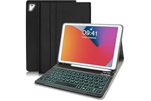 TITITINITA iPad 6th Generation Case with Keyboard, Keyboard Case for iPad 6th Gen 2018, iPad 5th Gen 2017, iPad Pro 9.7, iPad Air 2, iPad Air 1 - Protective Cover with Detachable Backlight Keyboard, Black