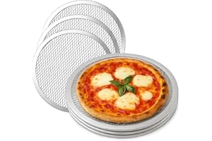 Samuel Groves 18" Aluminium Mesh Pizza Screens (4 Pack) – Heavy Duty Pizza Trays for Oven, Crisp Base (457 mm)