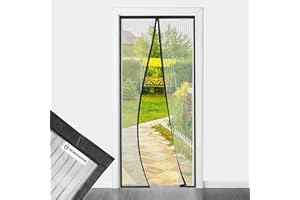 Fliegengitter tür 85x195cm, design4door Fliegengitter Balkontür Schwarz, Keine Stechmücken, Gesundes Leben