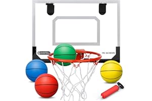 DILABNDA Mini panier de basket-ball pour enfants et adultes - Avec 3 balles en caoutchouc - Pour la maison et le bureau - Cadeau pour garçons et filles