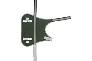 Flexi-Print Personalised Dog Vest - Reflective Hi Vis Service Dog Coat, Green, Large