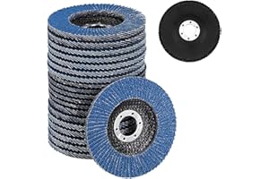 YORKING Flap Discs 115mm 20 Pack Grinding Sanding Disc Aluminum Sanding Wheels 40 60 80 120 Mixed Grit Oxide Abrasives Grinding Disc for Angle Grinders