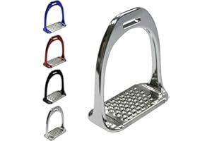 Nbrand JA Horse Aluminium Steigbügel Balance rutschfeste Einlagen stabile (Silber)