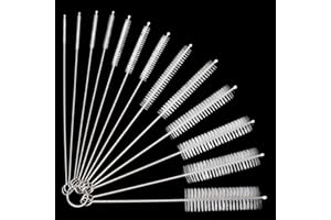 Redamancy Bottle Brush, 13 Pcs Bottle Brushes For Cleaning, Water Bottle Cleaning Brush, Straw Cleaner, Straw Cleaner Brush, Bottle Cleaning Brushes, for Water Bottle Tube Kettle Spout Cleaning(White)