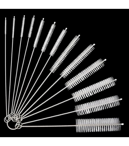 Juego De 3 Cepillos Dobles Para Manguera De Leche - 3 Mm Y 7 Mm - Limpieza Profunda Para Cafeteras Bosch, Siemens, Jura, Etc.