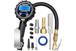 ‎ASTROAI AstroAI Digitaler Reifenfüller mit Manometer, 250 PSI Luftfutter und Kompressor-Zubehör, strapazierfähig, mit Gummischlauch und Schnellverbindungs-Kupplung für 0,1 Bildschirmauflösung