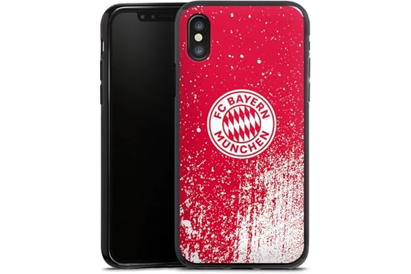 DeinDesign Coque en Silicone Compatible avec Apple iPhone X Étui Silicone Coque Souple FC Bayern Munich Produit sous Licence Officielle FCB