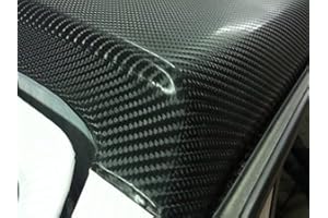 Wadoy 4D Fibre Carbone Vinyle Autocollant Car wrap - Noir 0.3m x1.52m (11.8" x59.8") (30cm x152cm)