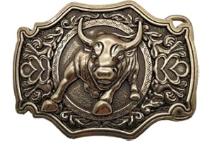 Xwest 3D Bull Bronze Belt Buckle Western Metal Cowboy Gürtelschnallen
