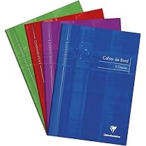 Clairefontaine 9059C - Un Agenda De Bord Rembordé Rigide 4 Colonnes 144 Pages (24 Cases Par Semaine) 21x29,7 Cm 90g, Couverture Carte Pelliculée Couleur Aléatoire