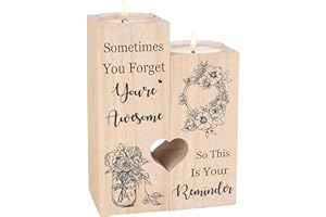TEMPE Friendship Gifts for Women, Best Friend Birthday Candlestick Holders - Inspirational Gifts for Friend, Colleagues, Sister, Bestie