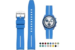 OLLREAR Cinturino in Silicone per Omega x Swatch MoonSwatch Watch, Cinturino di Ricambio 20mm Sgancio Rapido impermeabili Cinturini Orologio per Uomo e Donna