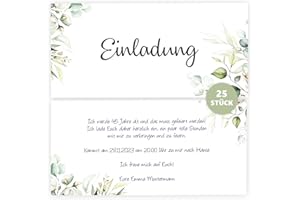 ‎KACKSPECHT Kackspecht 25 Einladungskarten Einladung zur Hochzeit Taufe Einladung Geburtstag Kommunion klassisches Design DIN lang