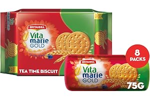 Britannia Vita Marie Gold Tea Time Biscuits Value Pack 8 x 66 g