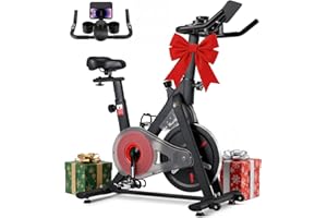 ‎LIFERUN LIFERUN Heimtrainer Fahrrad Magnetwiderstand, Leise Spinning Bike Indoor mit Pulsmessung, LCD-Monitor, einstellbare Sitze, Tablet-Halter, Stationäres Bike Hometrainer für Kardiotraining Zuhause