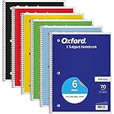 Oxford Spiral Defter - 6'lı Set, Geniş &Ccedil;izgili