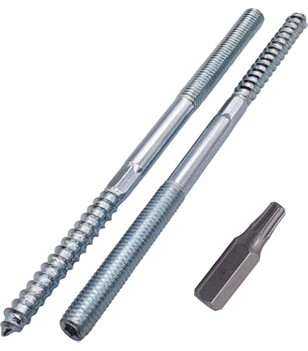 Bulloni Per Appendiabiti GooBetter – Doppia Filettatura Legno/metallo, Misure M6 E M8