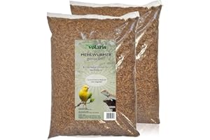 Eggersmann volaris Mehlwürmer getrocknet 10kg – Wildvogelfutter proteinreich & natürlich – Getrocknete Mehlwürmer ideal für Wildvögel, Hühner & andere Heimtiere – Vogelfutter frei von Pestiziden