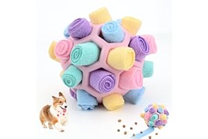 JODSEN Schnüffelball für Hunde,Schnüffelteppich Schnüffelspielzeug Interaktives Hundespielzeug Intelligenzspielzeug Futterball Reizangel Futtermatte Geruchstraining für Kleine Mittelgroße Hunde Haustier,Rosa