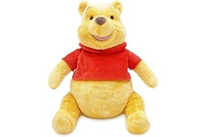 Disney Store Peluche Ufficiale Winnie The Pooh, 32 cm, Orsetto Morbido e Adorabile con la Classica Maglietta Rossa e Dettagli Ricamati - per Tutte Le età