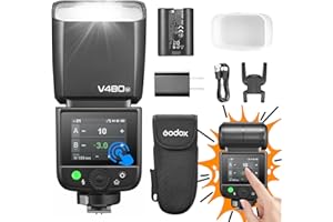 Godox V480N V480-N Flash de Cámara Camera Flash Speedlite 7.2 V/2200mAh TTL GN50 650 Flashes con Plena Potencia para Cámaras Nikon