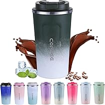 Tazza Termica Con Cannuccia 450 Ml - Acciaio Inox 304, Design Cartoon, Rosa - Foto 10