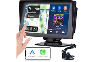 EYETOO Wireless Apple CarPlay & Android Auto, 7" HD Touchscreen Car Play Autoradio mit GPS Nachrüsten Radio, Armaturenbrett-Einbau-Videogeräte Kabellos Stereo, Siri/Bluetooth/FM/AUX, Airplay