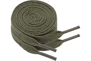 North Bund Lacets Chaussures Plats 2 Paires 8 mm - Lacets Chaussures Sneakers Couleurs Disponibles 60-180cm