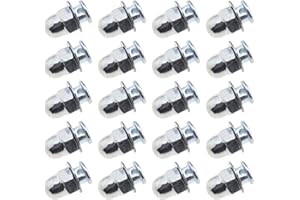 ECSiNG Lot de 20 vis de serrage pour câbles de frein 6 mm avec écrous et rondelles pour BMX, cross, vélo électrique, VTT