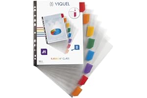 Viquel RAINBOW CLASS - Separadores personalizables A4 MAXI (8 unidades)